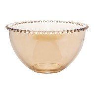 Saladeira 20,5x11,5cm Cristal Ecológico Pearl Âmbar